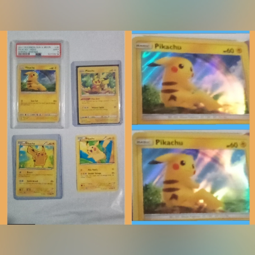 ⚡Pikachu PSA 9 Sun & Moon Holo Pokemon Card Bundle⚡